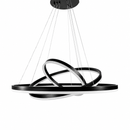 Підвісні люстри чорні D-60+50+40 cm / D-80+60+40 cm Led 3000K-6000K Black Rings 260918-100008868
