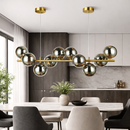 Підвісна люстра L-85 cm G9*9 Black+Gold Bubbles 260131-100007125