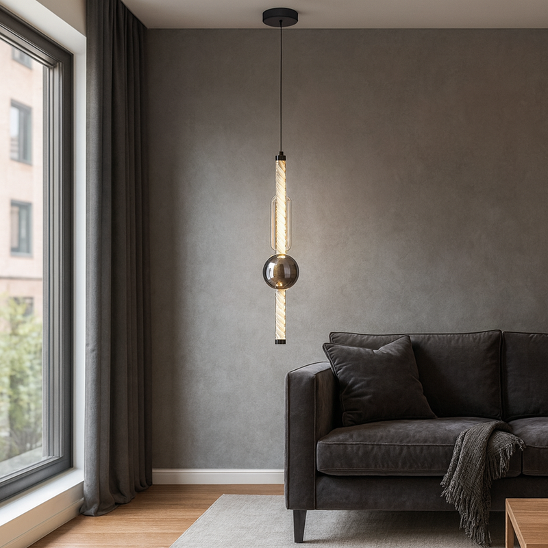 Підвісний світильник H-50 cm Led 7W 4000K Black+Smoke+Clear Colours 251031-100006318