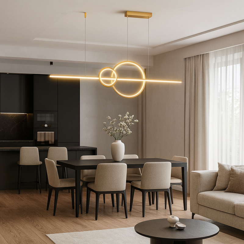 Підвісна люстра золота L-120 cm Led 35W 3000K Gold Luna 251002-100006308