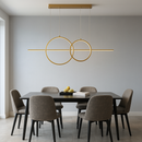 Підвісна люстра золота L-110 cm Led 43W 4000K Gold Luna 251040-100006311