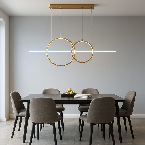Підвісна люстра золота L-110 cm Led 43W 4000K Gold Luna 251040-100006311