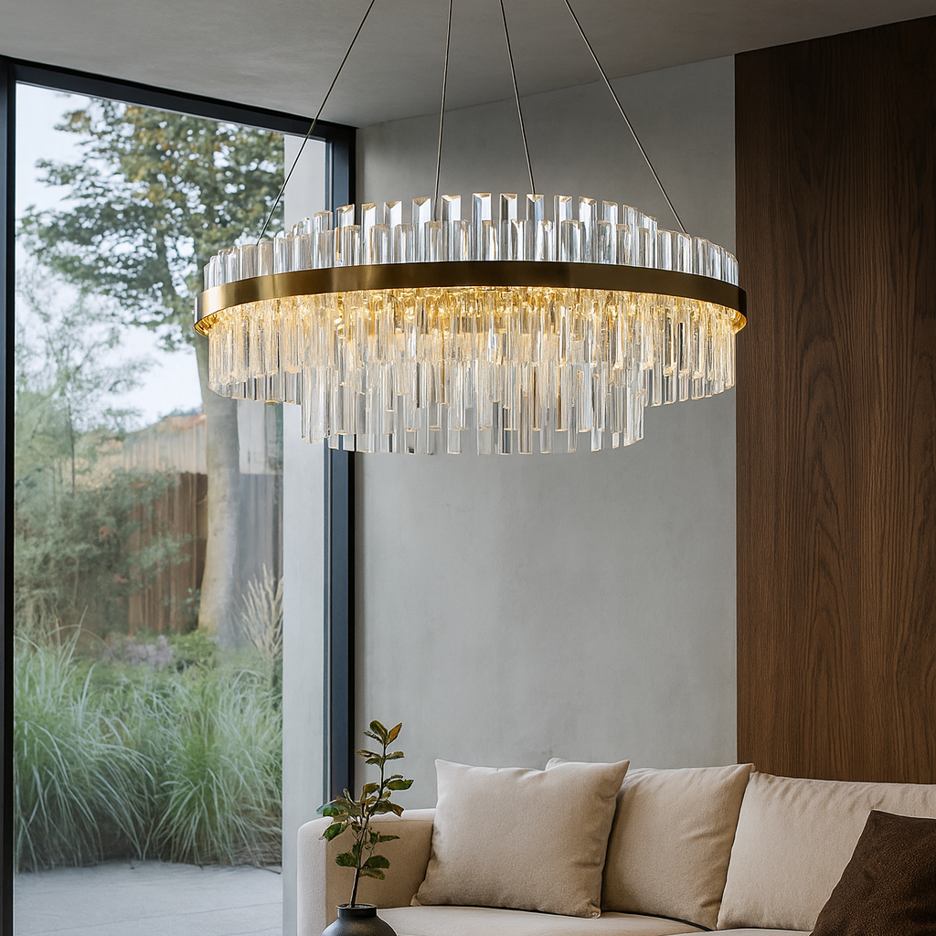 Люстра кришталева золота D-80cm Led 60W Gold Elegance  251022-100006315