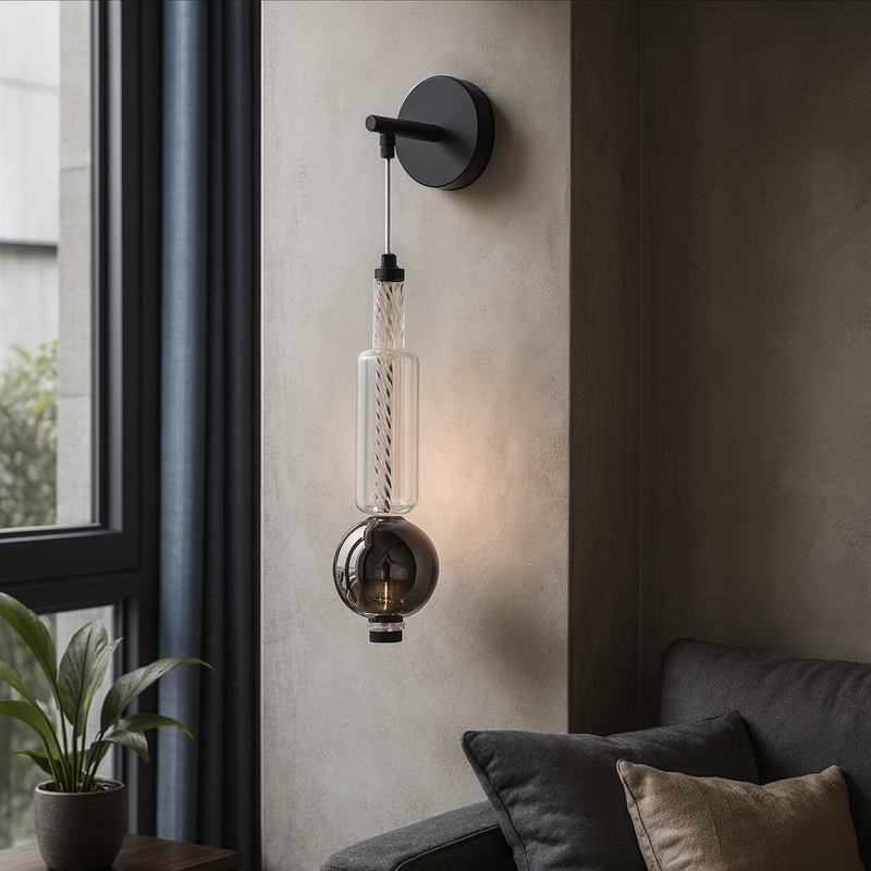 Настінний світильник H-50 cm Led 5W 4000K Black+Smoke+Clear Colours 251031-100006319