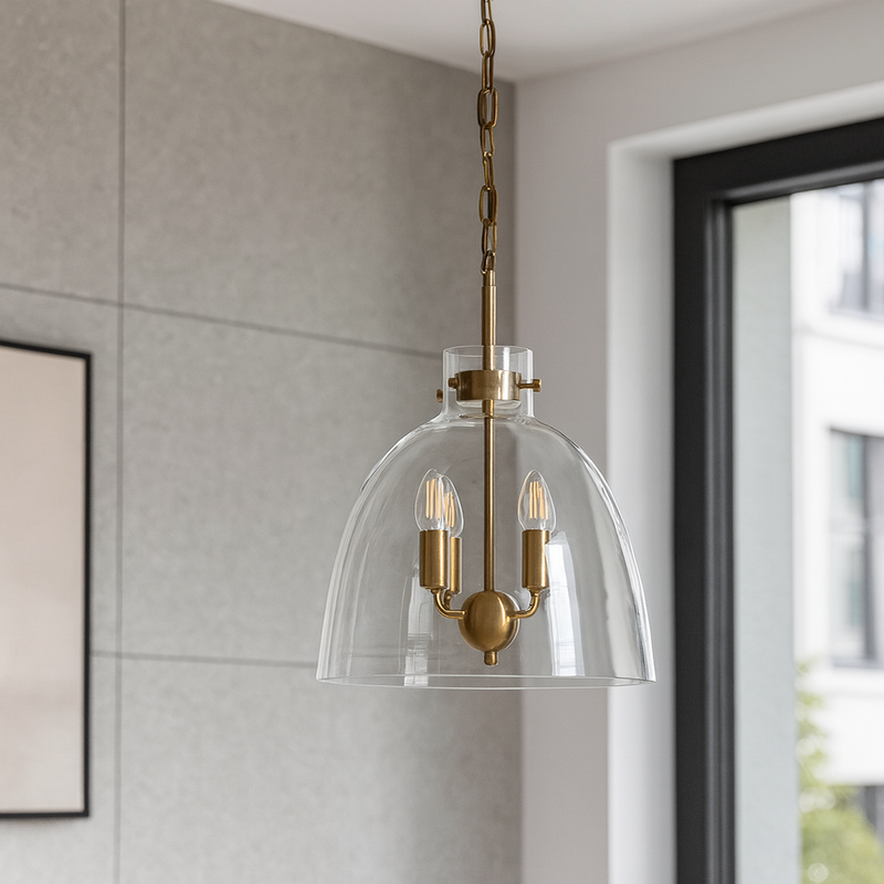 Підвісний світильник прозорий D-33 cm E14 Clear+Gold Vistal 250931-100006070