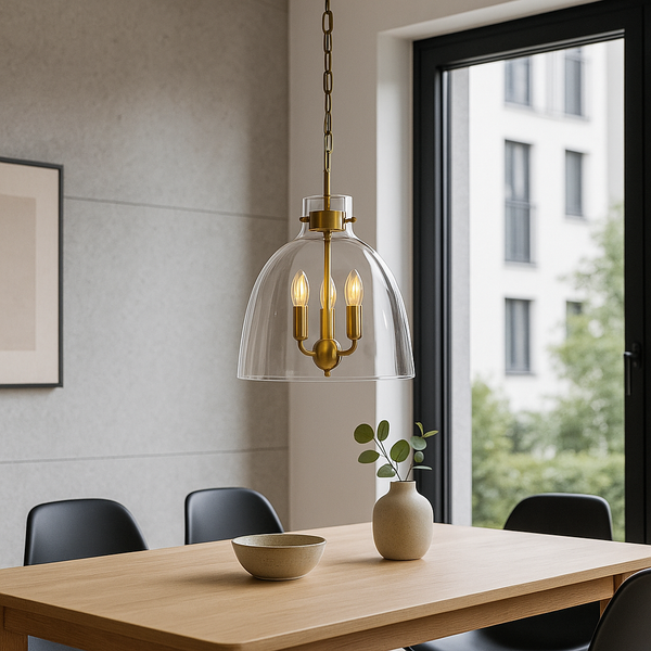 Підвісний світильник прозорий D-33 cm E14 Clear+Gold Vistal 250931-100006070