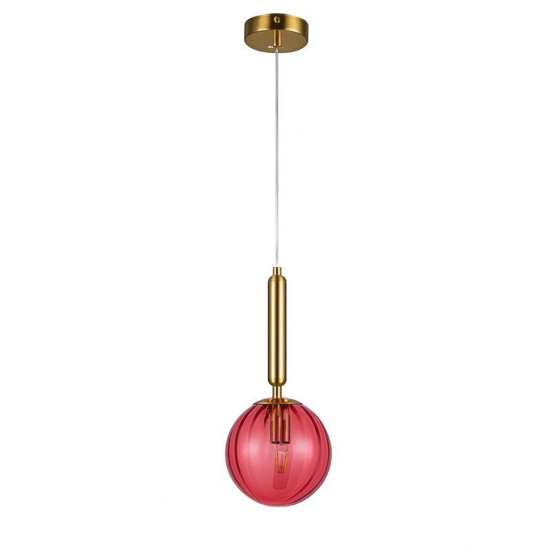Підвісний світильник червоний D-15 cm E14 5W 4500K Red Ball 250931-100006075