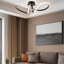 Стельва люстра чорна хвиляста H-23 cm W-61 cm Led 33W 4000K Black Wave 250940-100006079