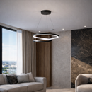 Підвісна люстра чорна D-60 cm Led 52W 4000K Black Knot 251240-100006890