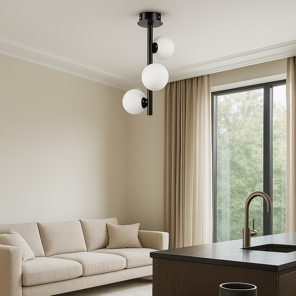 Люстра Lora Ann Н-40 см W-24 см Black+White Matte 231218-100002898
