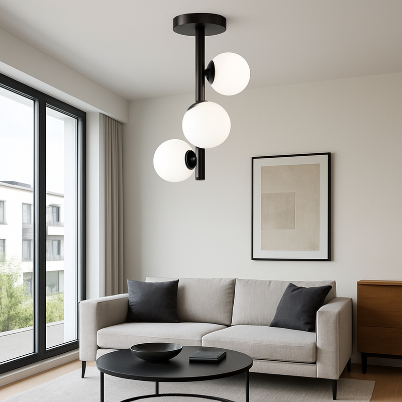 Люстра Lora Ann Н-40 см W-24 см Black+White Matte 231218-100002898