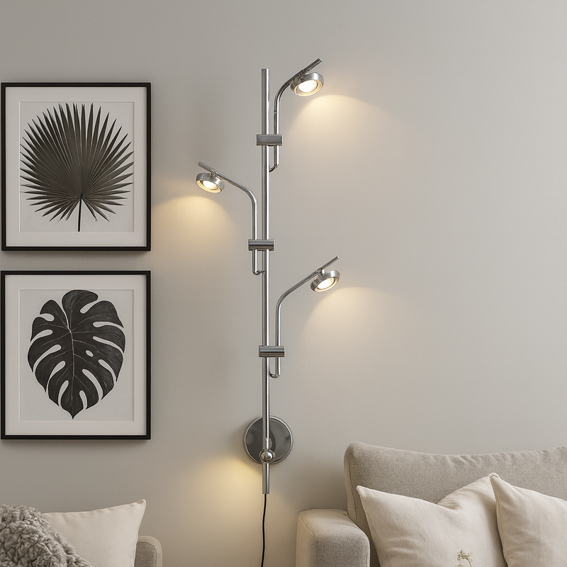 Настінний світильник хромовий L-90 cm Led 9W 4000K Chrome Branch 251018-100006332
