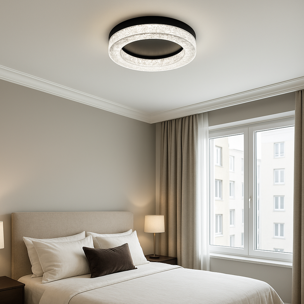 Стельові люстр чорні D-46 cm / D-57 cm Led Black Ice ceiling 251018-100006337