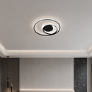 Стельова люстра чорна D-50 cm Led 56W 3000K-6000K Black Rings 260718-100008413