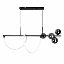 Люстра видовжена чорна L-120 cm Led+G9 34W 4000K Black+Graphit Silk 260718-100008415