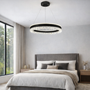 Підвісна люстра чорна D-50 cm Led 80W 3000K-6000K Black Ice 260288-100007480