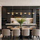 Люстра видовжена золота L-150 cm Led 48W 3000K-60000K Gold Ray Boshi 260622-100008137