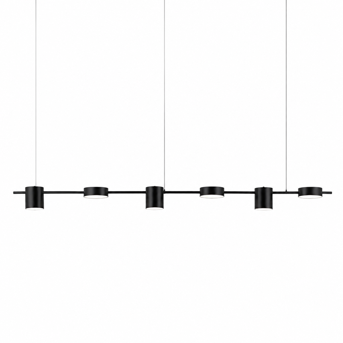Люстра видовжена чорна L-150 cm Led 48W 3000K-6000K Black Ray Boshi 240622-100003417