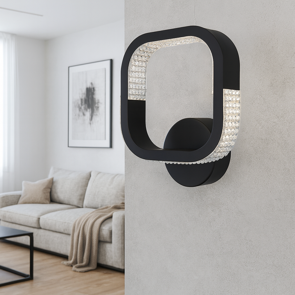 Настінний світильник чорний L-25 cm H-30 cm Led 22W 3000-6000K Black Arka lamp 251174-100006635