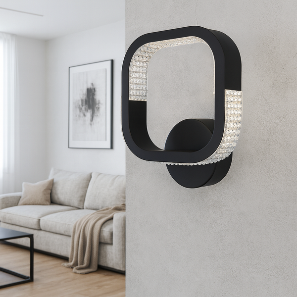 Настінний світильник чорний L-25 cm H-30 cm Led 22W 3000-6000K Black Arka lamp 251174-100006635