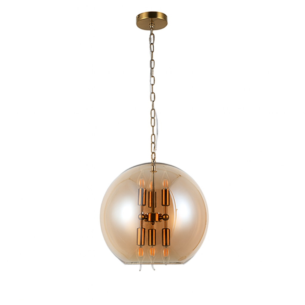 Підвісний світильник бурштиновий D-40 cm E14 Amber Vistal 250931-100006082
