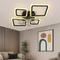 Стельова люстра чорна з прозорим вентилятором керована Led 70W Black Fan lamp 250775-100005528