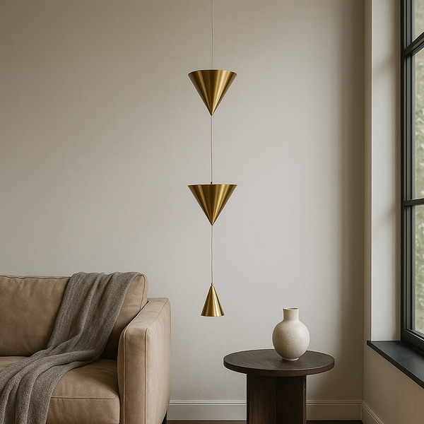 Підвісний світильник золотий H-85 cm Led 20W 4000K Gold Cone 251018-100006342