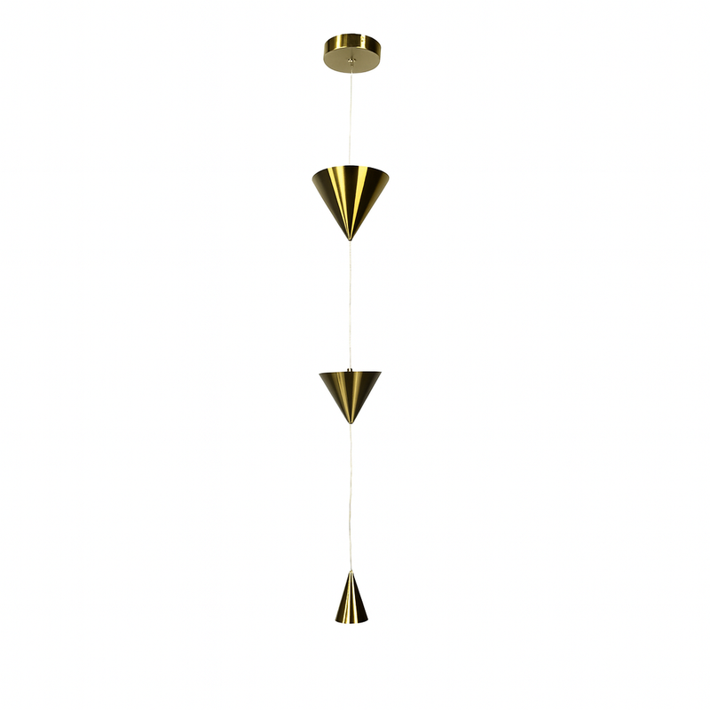 Підвісний світильник золотий H-85 cm Led 20W 4000K Gold Cone 251018-100006342
