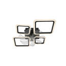 Стельова люстра чорна з прозорим вентилятором керована Led 70W Black Fan lamp 250775-100005528