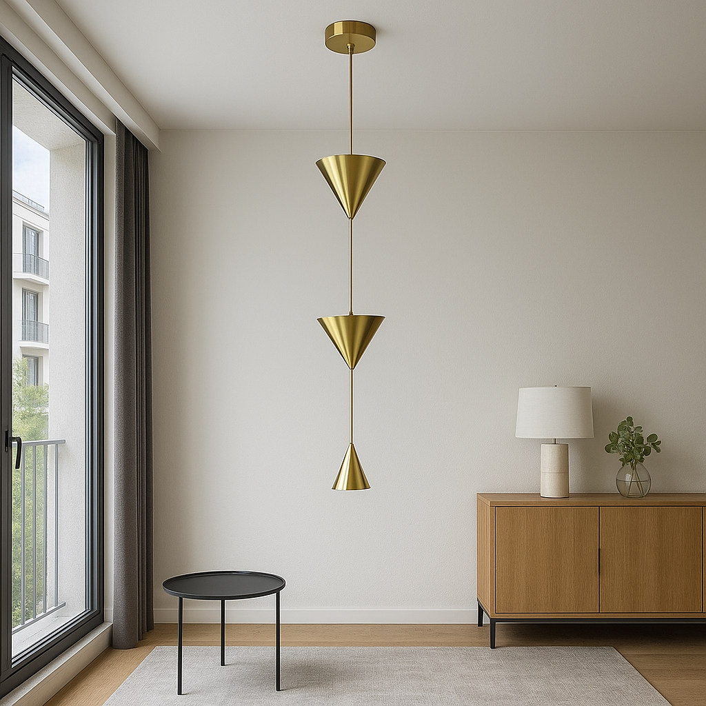 Підвісний світильник золотий H-85 cm Led 20W 4000K Gold Cone 251018-100006342
