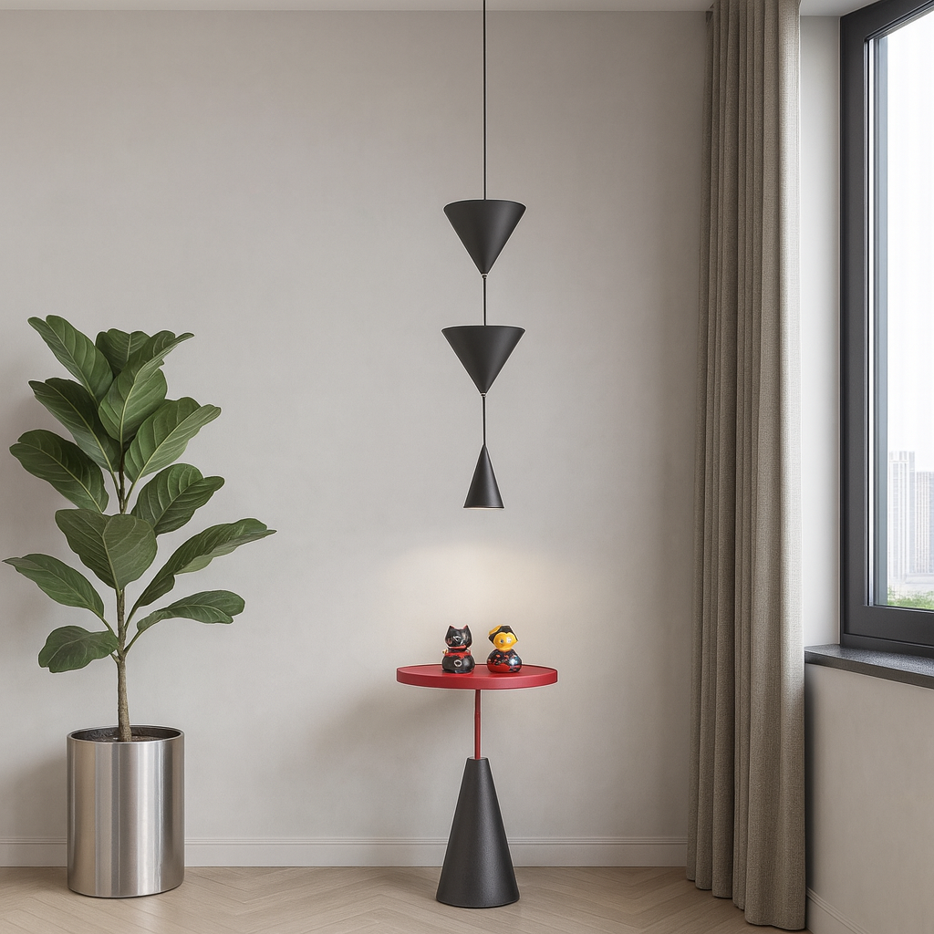 Підвісний світильник чорний H-85 cm Led 20W 4000K Black Cone 251018-100006343