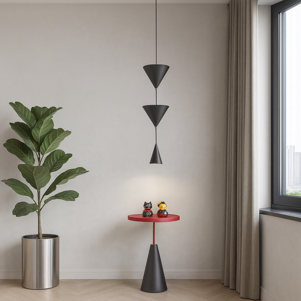 Підвісний світильник чорний H-85 cm Led 20W 4000K Black Cone 251018-100006343
