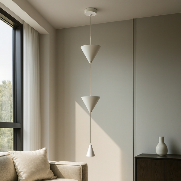 Підвісний світильник білий H-85 cm Led 20W 4000K White Cone 251018-100006344