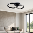 Стельова люстра чорна з пультом L-60 cm H-11 cm Led 80W 3000-6000K Black Arka lamp 251174-100006649