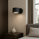 Настінний світильник чорний H-6 cm D-8.2 cm Led GX53 Black Gofre 251092-100006346