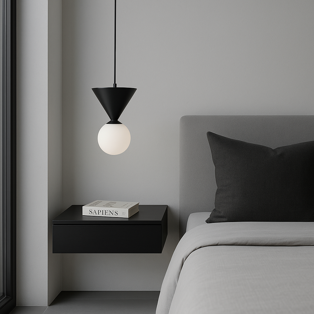 Підвісний світильник H-20 cm G9+Led 8W 4000K Black+White Cone 251118-100006654