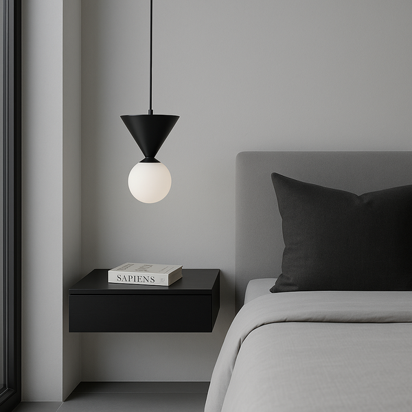 Підвісний світильник H-20 cm G9+Led 8W 4000K Black+White Cone 251118-100006654