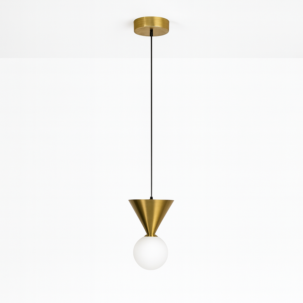 Підвісний світильник H-20 cm G9+Led 8W 4000K Gold+White Cone 251118-100006655