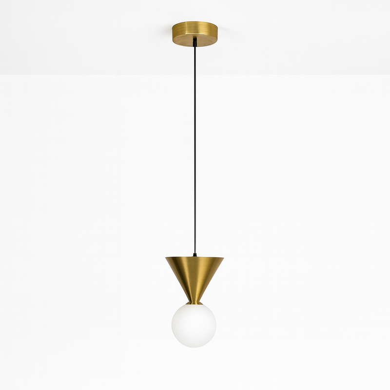 Підвісний світильник H-20 cm G9+Led 8W 4000K Gold+White Cone 251118-100006655