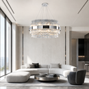 Підвісна люстра срібна D-100 cm Led 102W Chrome Elegant 260817-100008644