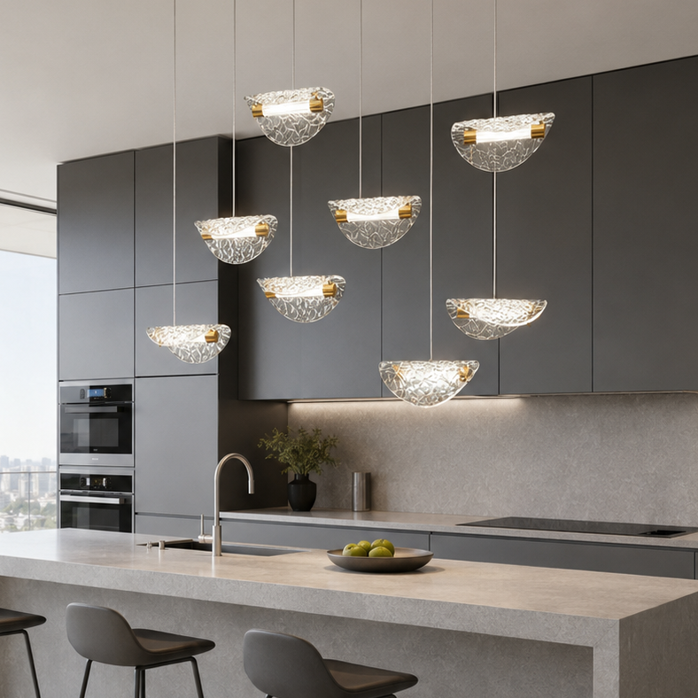 Підвісна люстра золота L-120 cm Led 56W Gold Leaf 260817-100008646