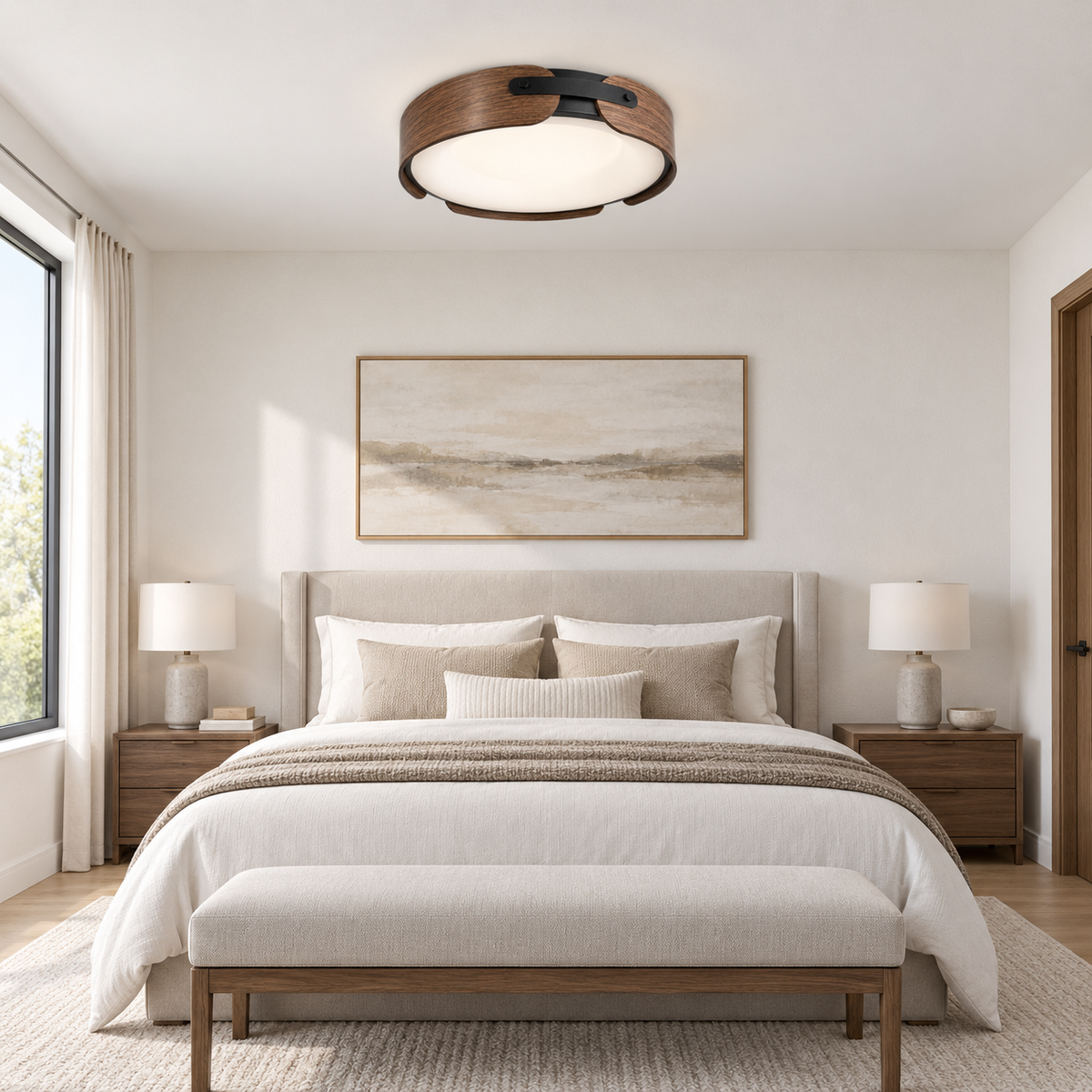 Стельові світильники D-48 cm / D-58 cm Led 3000K-6000K Brown Wood 260918-100008900