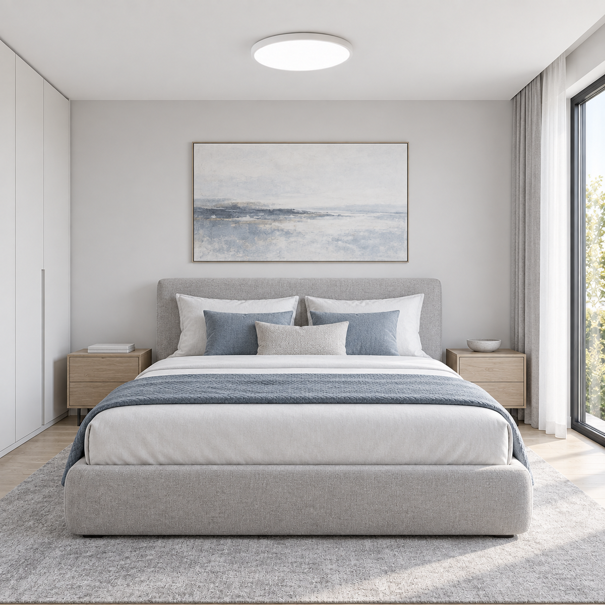 Стельова люстра біла ультраслім D-59,5 cm Led 48W 3000K-6000K White Ultraslim Circle 260954-100008903