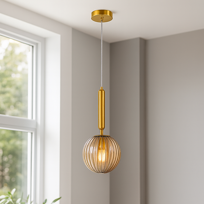 Підвісний світильник бурштиновий D-15 cm E14 Amber Colours 250931-100006098