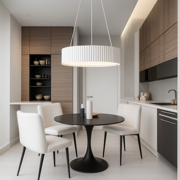 Підвісні світильники з пультом Pendant Gofre Black / White 3000K 4000K 6000K D45 Led 60W / D60 Led 72W 241219-100004010