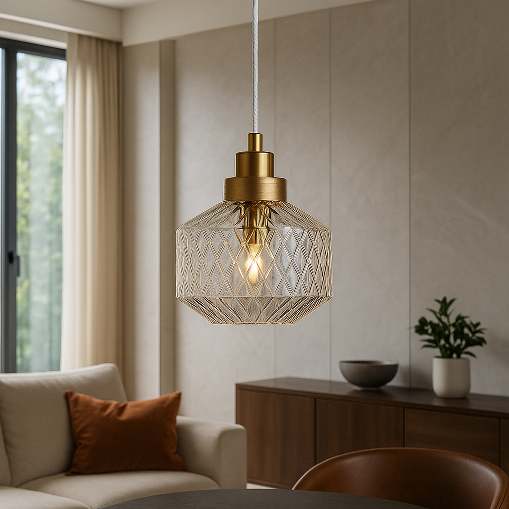 Підвісний світильник прозорий E27 Clear + Gold Colours 260831-100008689