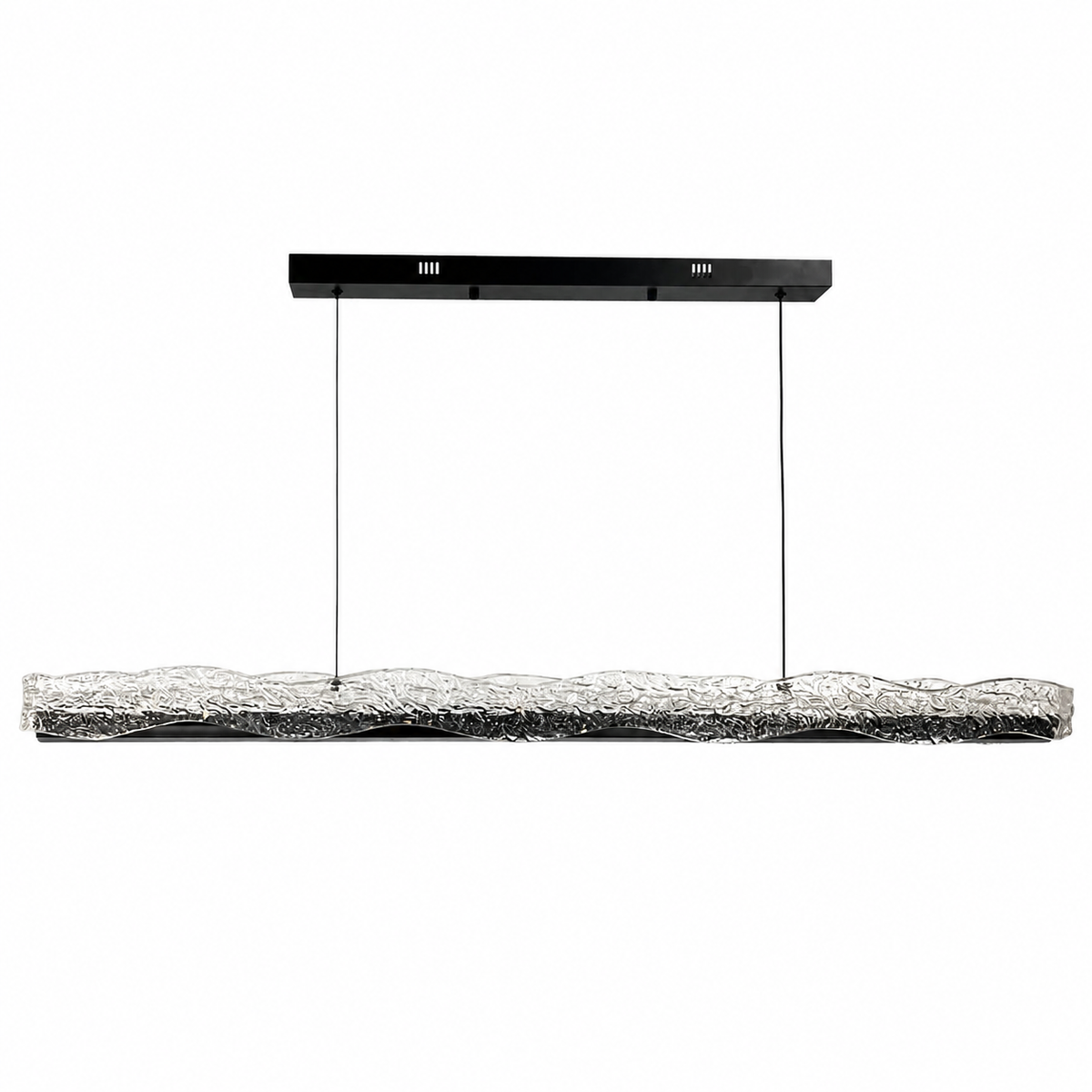 Підвісна люстра видовжена з золотою патиною L-120 cm Led 56W 3000K-6000K Black Ice 260618-100008150