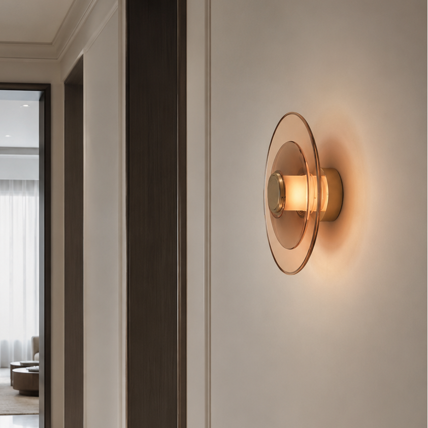 Настінні світильники золоті D-23 cm / D-30 cm Led Gold Plate 260658-100008152
