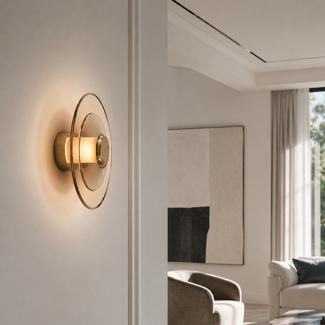 Настінні світильники золоті D-23 cm / D-30 cm Led Gold Plate 260658-100008152
