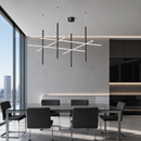 Підвісна люстра чорна L-176 cm Led 3000K / 4000K Black Line 260869-100008654